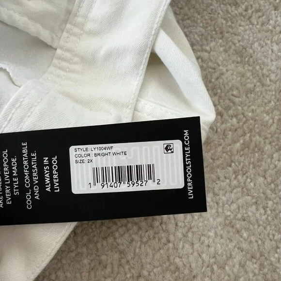 Liverpool White Denim Jeans Jacket 2X - Picture 10 of 12